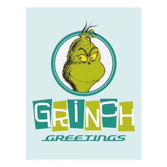 Dr. Seuss | Grinch Greetings Postcard | Zazzle.com