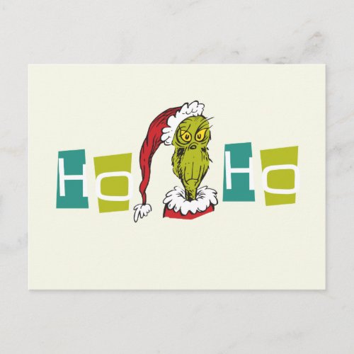 Dr Seuss  Grinch _ Ho Ho Ho Postcard