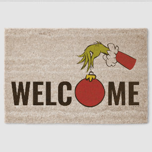 Dr. Seuss Grinch   Holiday Welcome Fiber Doormat