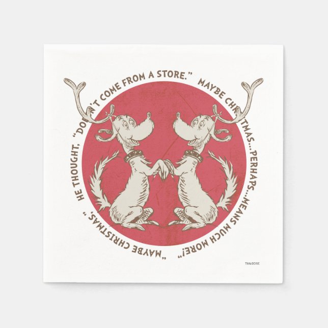 Dr. Seuss | Grinch | Max - Christmas Quote Napkins (Front)