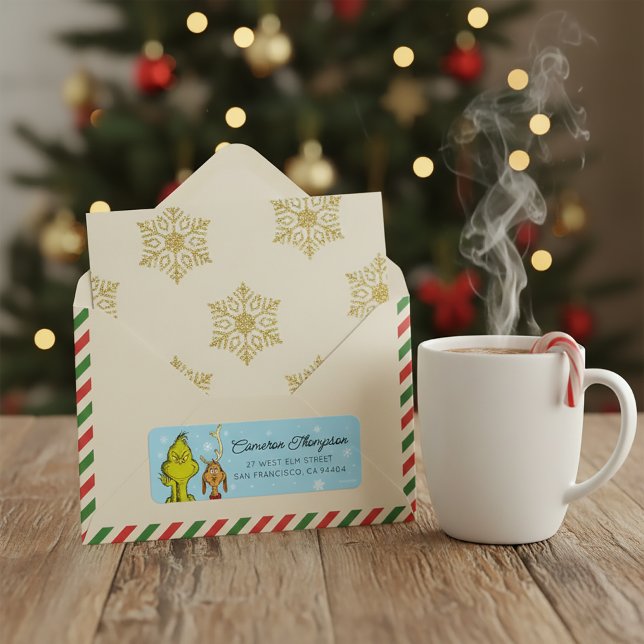 Dr. Seuss | Grinch & Max Winter Birthday Label (Creator Uploaded)