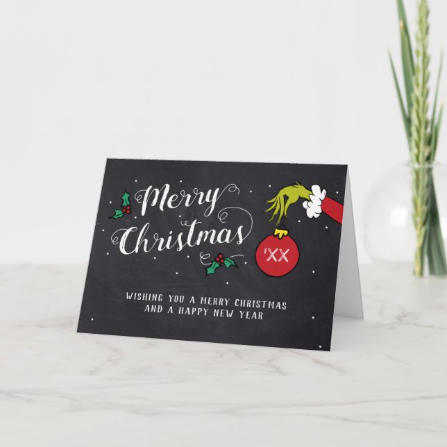 Dr. Seuss | Grinch - Merry Christmas Holiday Card (Front)