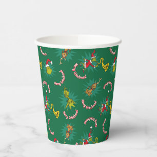 Dr. Seuss   Grinch   Merry Grinchmas Pattern Paper Cups