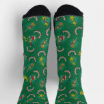 Dr. Seuss | Grinch | Merry Grinchmas Pattern Socks
