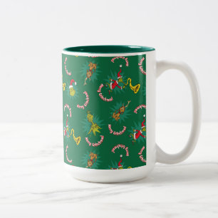Dr. Seuss   Grinch   Merry Grinchmas Pattern Two-Tone Coffee Mug