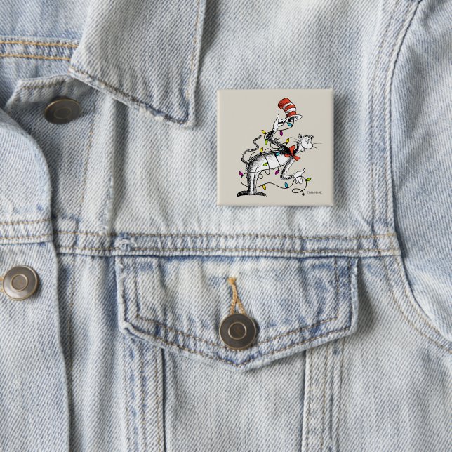 Dr. Seuss | Grinch | Mischievous Cat in the Ha Button (In Situ)