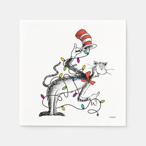 Dr Seuss  Grinch  Mischievous Cat in the Ha Paper Napkins