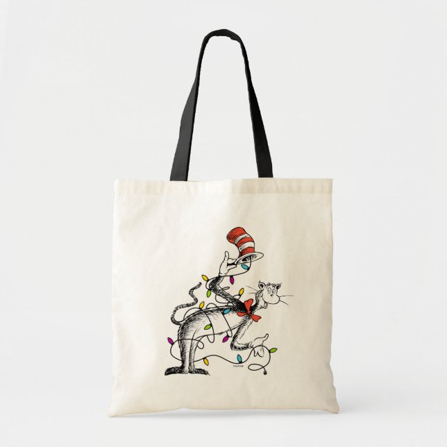 Dr. Seuss | Grinch | Mischievous Cat in the Ha Tote Bag (Front)