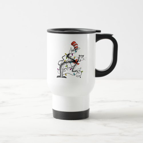 Dr Seuss  Grinch  Mischievous Cat in the Ha Travel Mug