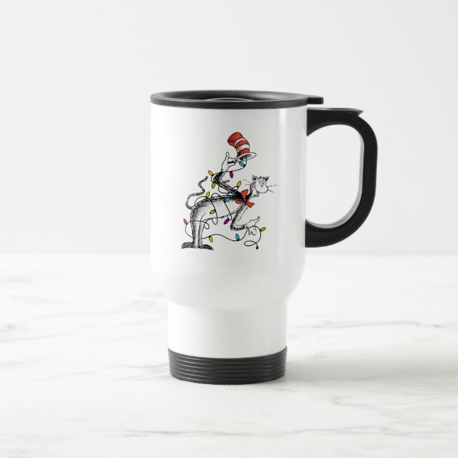 Dr. Seuss | Grinch | Mischievous Cat in the Ha Travel Mug (Right)