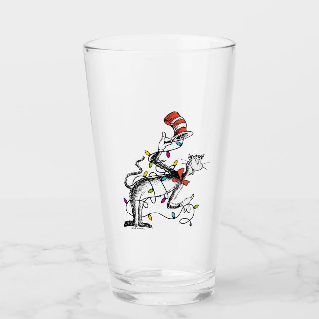 Dr. Seuss | Grinch | Mischievous Cat in the Hat Glass (Front)