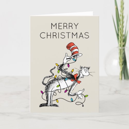 Dr Seuss  Grinch  Mischievous Cat in the Hat Holiday Card