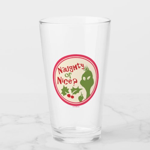 Dr Seuss  Grinch _ Naughty or Nice Glass