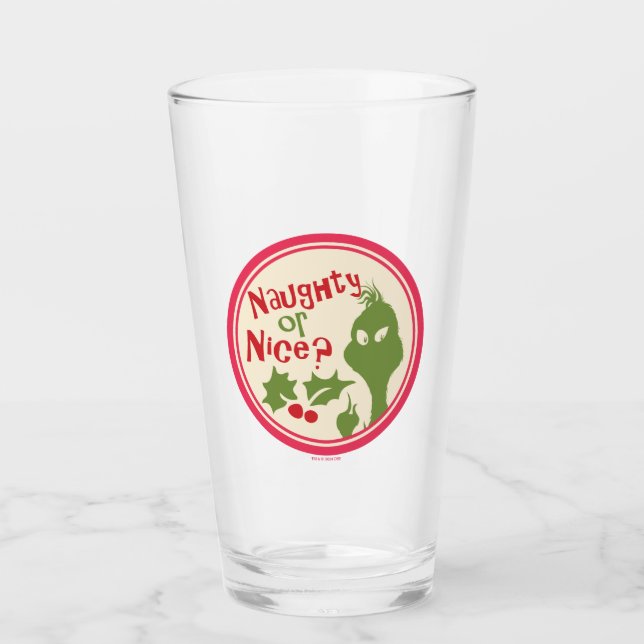 Dr. Seuss | Grinch - Naughty or Nice? Glass (Front)