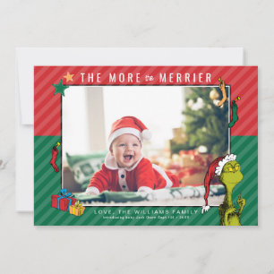 Dr. Seuss Grinch New Baby Photo Holiday Card
