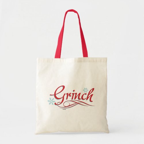 Dr Seuss  Grinch _ Red and Blue Script Tote Bag
