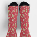 Dr. Seuss | Grinch | Red Christmas Pattern Socks