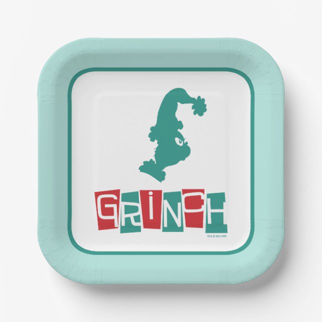 Dr. Seuss | Grinch - Red & Green Paper Plates (Front)