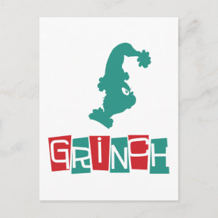 Dr. Seuss Grinch - Red & Green Postcard