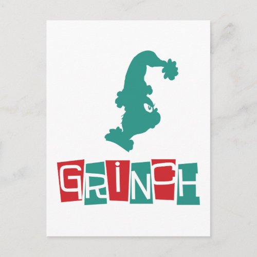 Dr Seuss  Grinch _ Red  Green Postcard