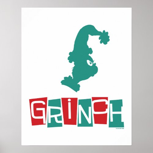 Dr Seuss  Grinch _ Red  Green Poster