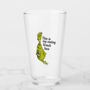Dr. Seuss Grinch Resting Grinch Face Glass