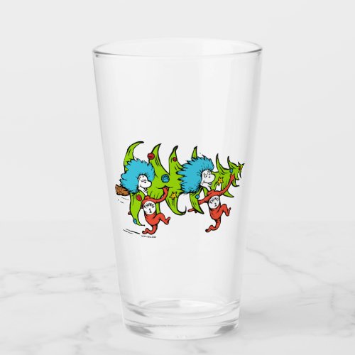 Dr Seuss  Grinch  Thing One Thing Christmas Glass