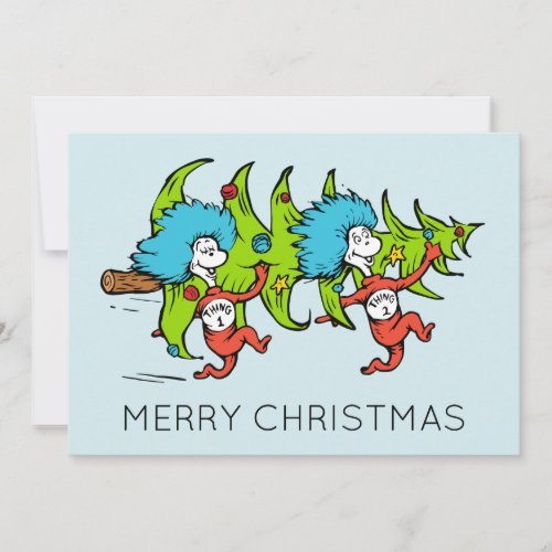 Dr Seuss  Grinch  Thing One Thing Christmas Holiday Card