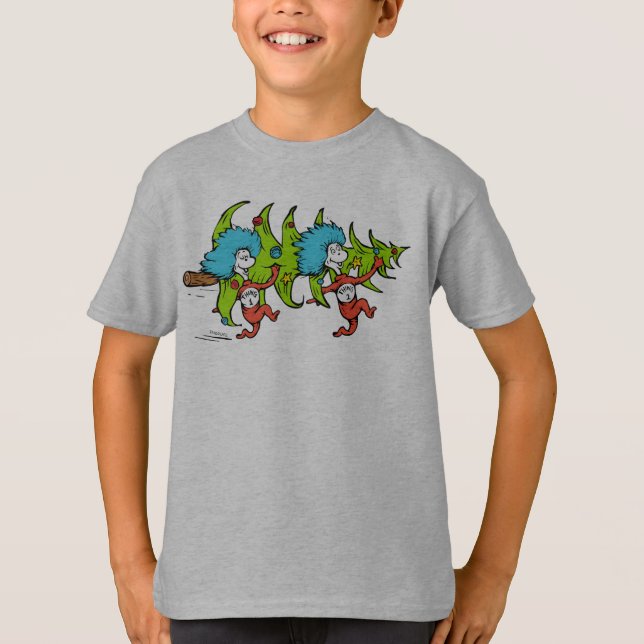 Dr. Seuss | Grinch | Thing One Thing Christmas T-Shirt (Front)