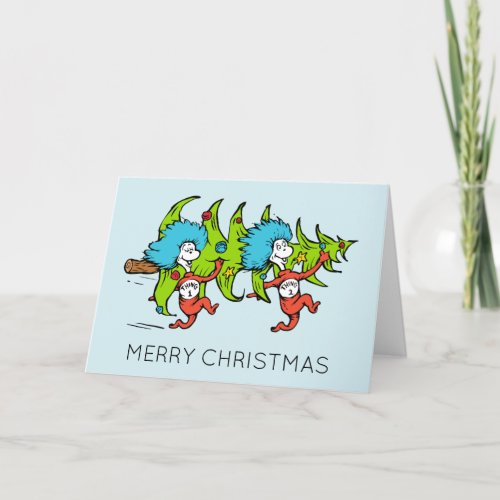 Dr Seuss  Grinch  Thing One Thing Two Christmas Holiday Card