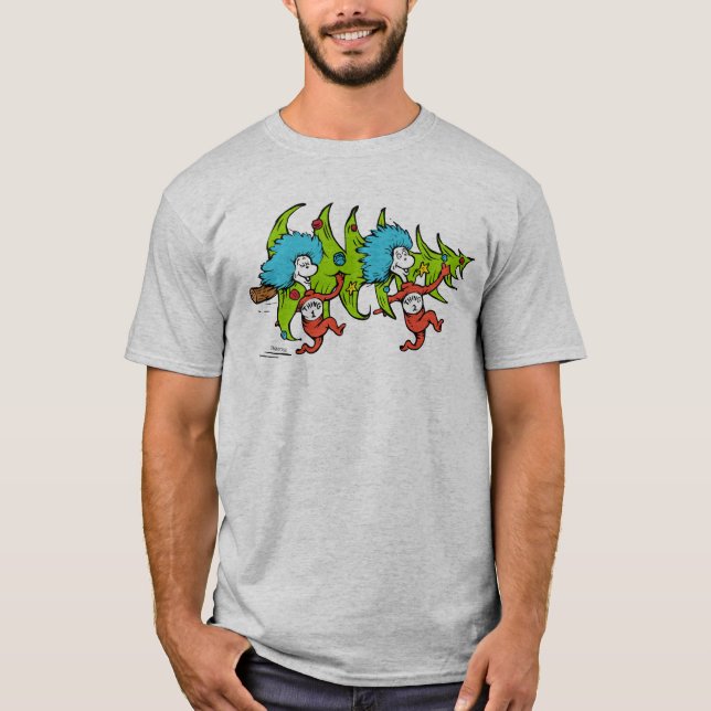 Dr. Seuss | Grinch | Thing One Thing Two Christmas T-Shirt (Front)