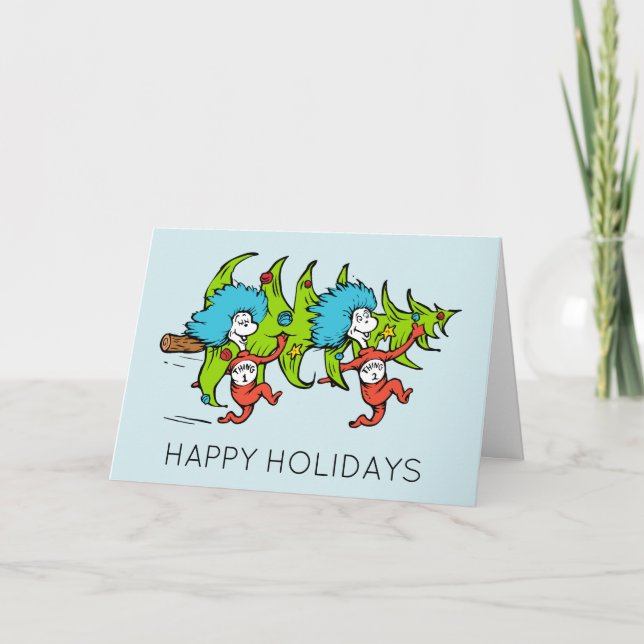Dr. Seuss | Grinch | Thing One Thing Two Holiday Card (Front)
