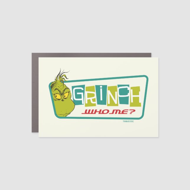 Dr. Seuss | Grinch - Who Me? Car Magnet (Front)