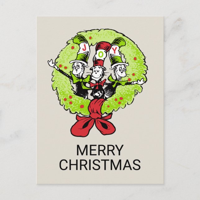 Dr Seuss | Grinch | Who-ville Christmas Joy Holiday Postcard (Front)