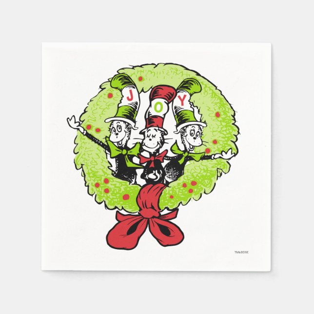 Dr Seuss | Grinch | Who-ville Christmas Joy Paper Napkins (Front)