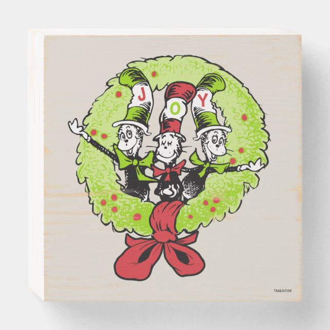 Dr Seuss | Grinch | Who-ville Christmas Joy Wooden Box Sign (Front Horizontal)