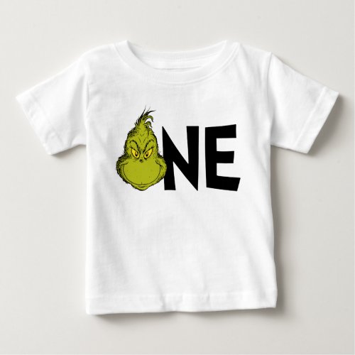 Dr Seuss  Grinch Winter 1st Birthday Baby T_Shirt