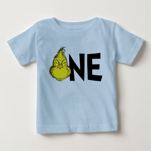 Dr Seuss  Grinch Winter 1st Birthday Baby T_Shirt