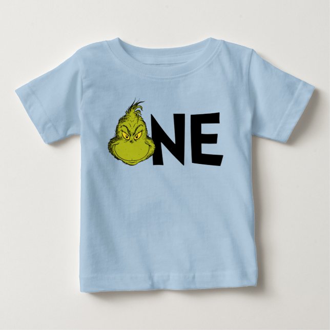 Dr. Seuss | Grinch Winter 1st Birthday Baby T-Shirt (Front)