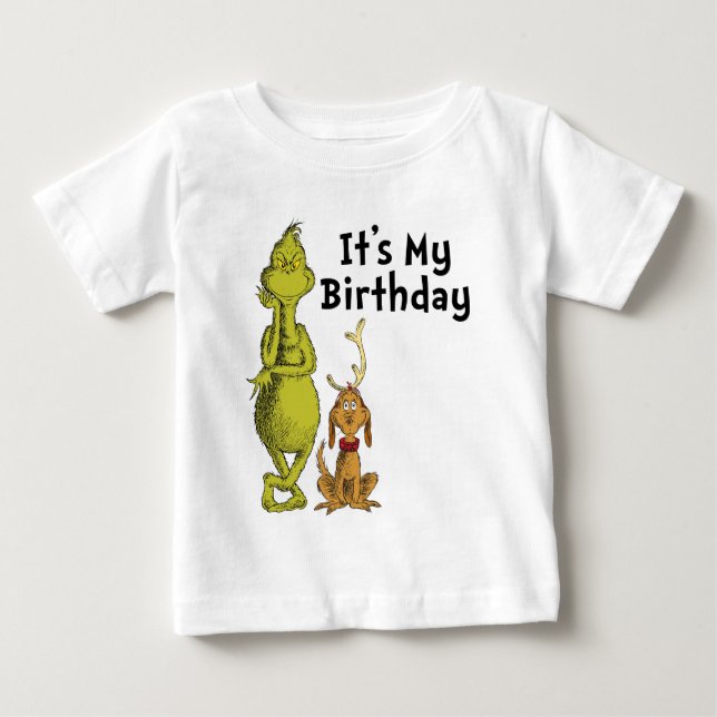 Dr. Seuss | Grinch Winter Birthday Baby T-Shirt (Front)