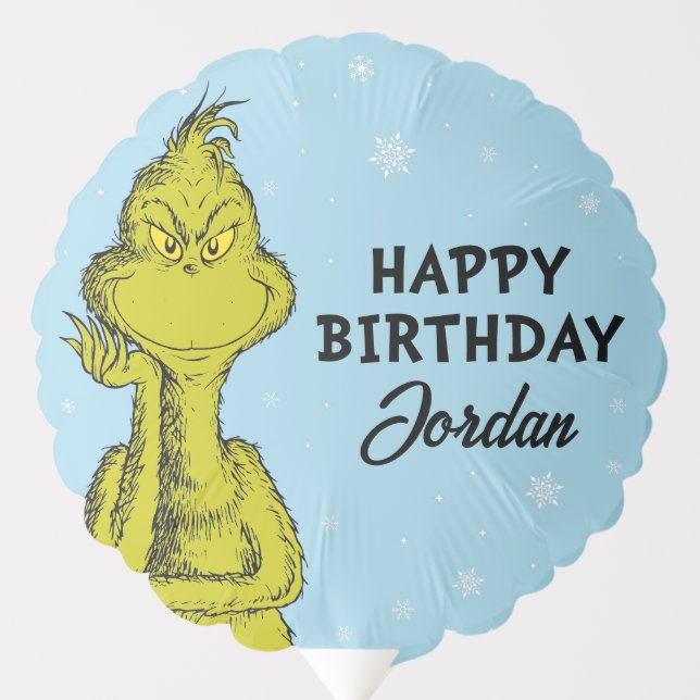Dr. Seuss | Grinch Winter Birthday Balloon (Front)