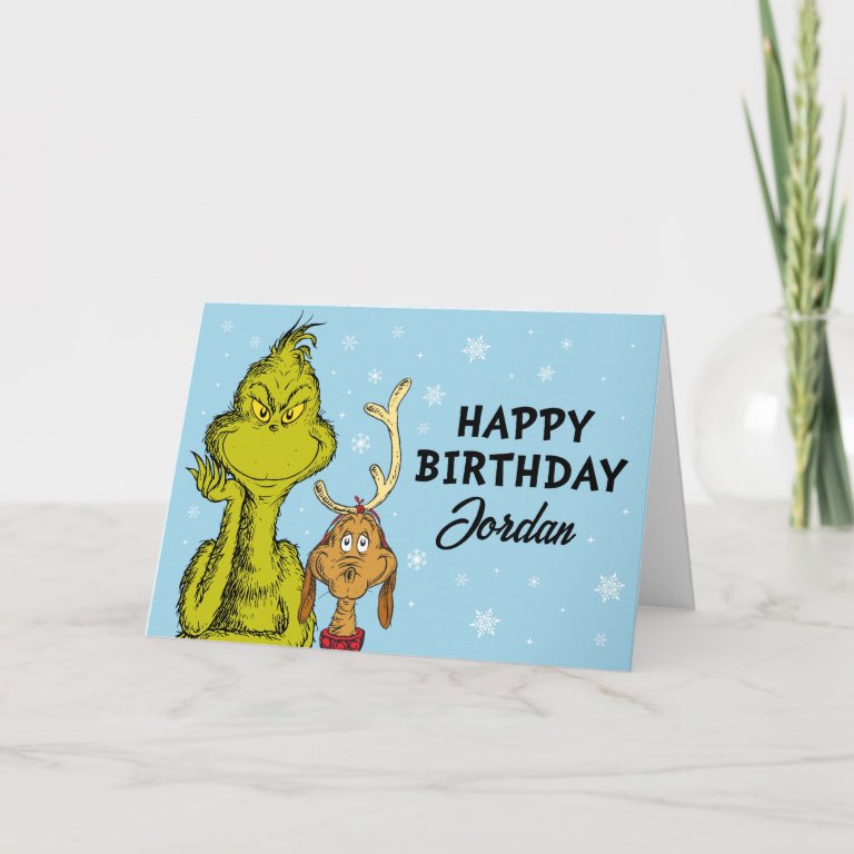 Dr. Seuss | Grinch Winter Birthday Card