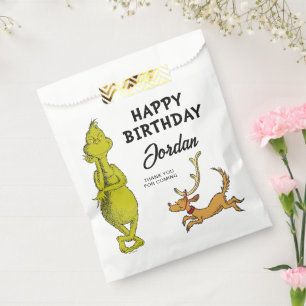 Dr. Seuss Grinch Winter Birthday Favor Bag