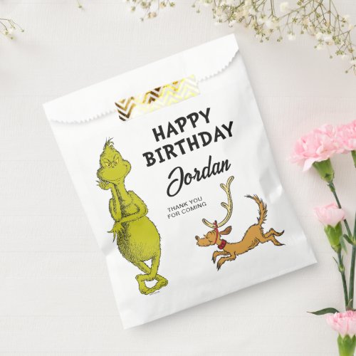 Dr Seuss  Grinch Winter Birthday Favor Bag