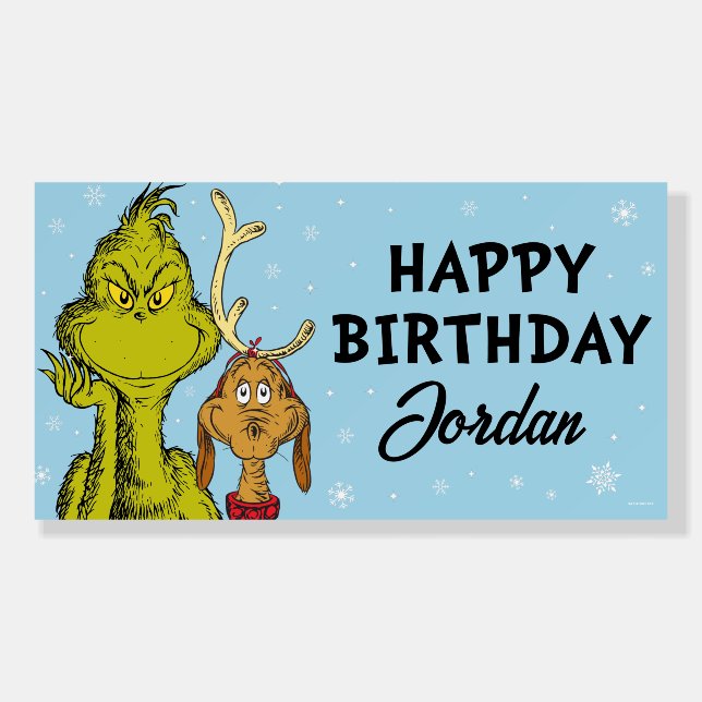 Dr. Seuss | Grinch Winter Birthday Foam Board (Front)