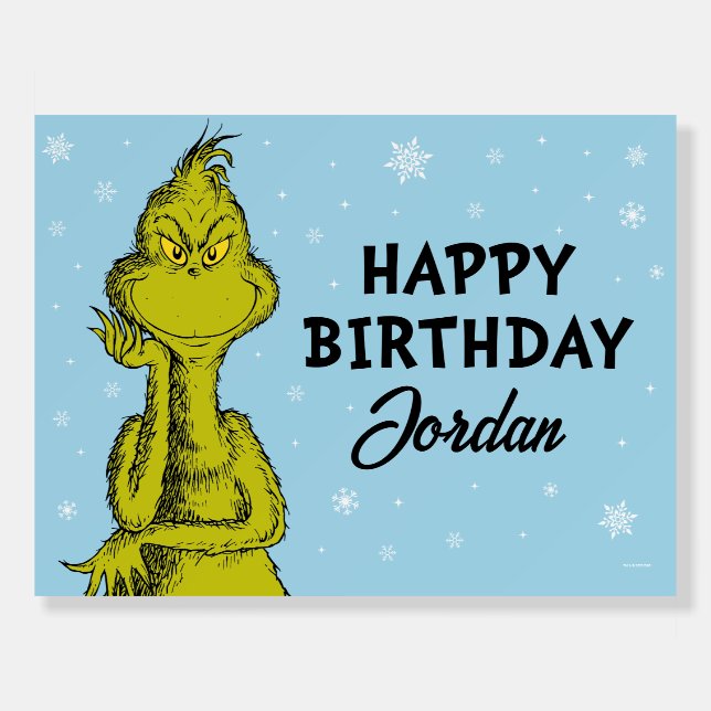 Dr. Seuss | Grinch Winter Birthday Foam Board (Front)