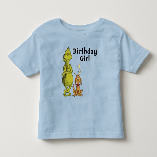 Dr. Seuss | Grinch Winter Birthday Girl Toddler T-shirt (Front)