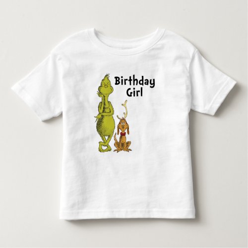 Dr Seuss  Grinch Winter Birthday Girl Toddler T_shirt