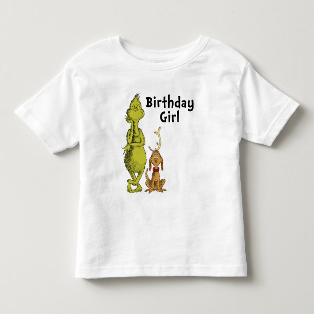 Dr. Seuss | Grinch Winter Birthday Girl Toddler T-shirt (Front)