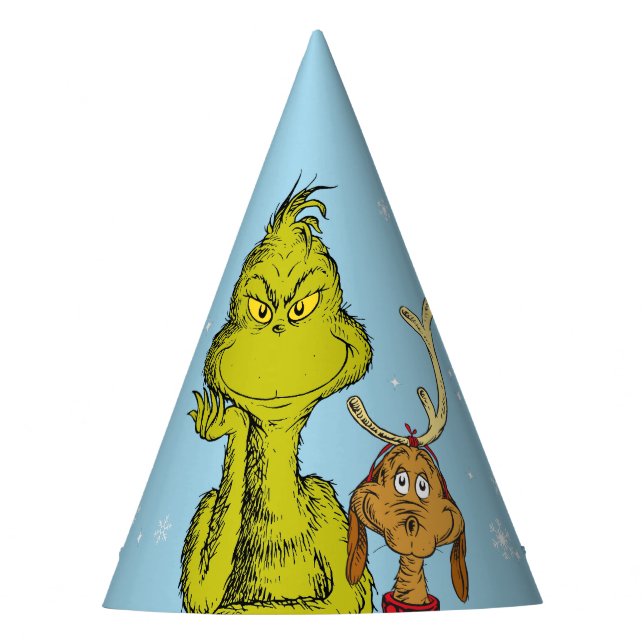Dr. Seuss | Grinch Winter Birthday Party Hat (Front)